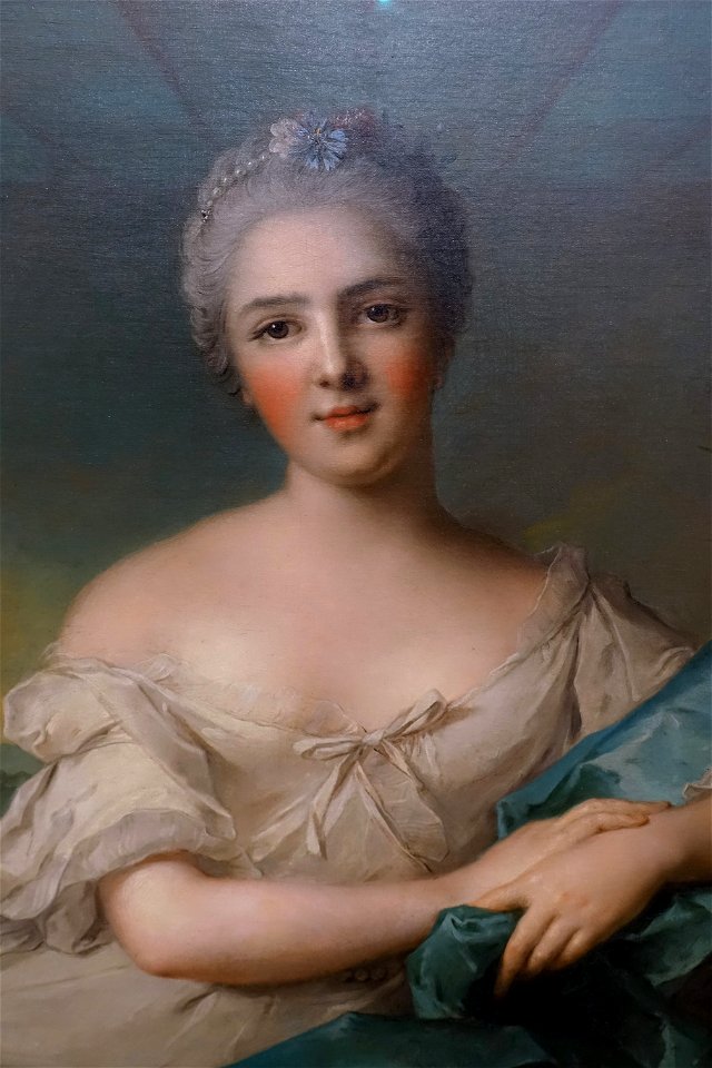 Madame Marie-Louise-Therese-Victoire de France, The Water, by Jean-Marc Nattier, detail, 1751, oil on canvas - Museu de Arte de São Paulo - DSC07202