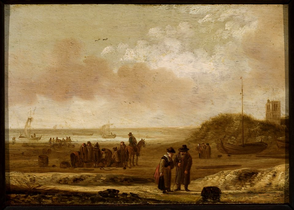 Maerten Fransz. van der Hulst - Fishermen at the coast near Scheveningen - M.Ob.1804 MNW - National Museum in Warsaw