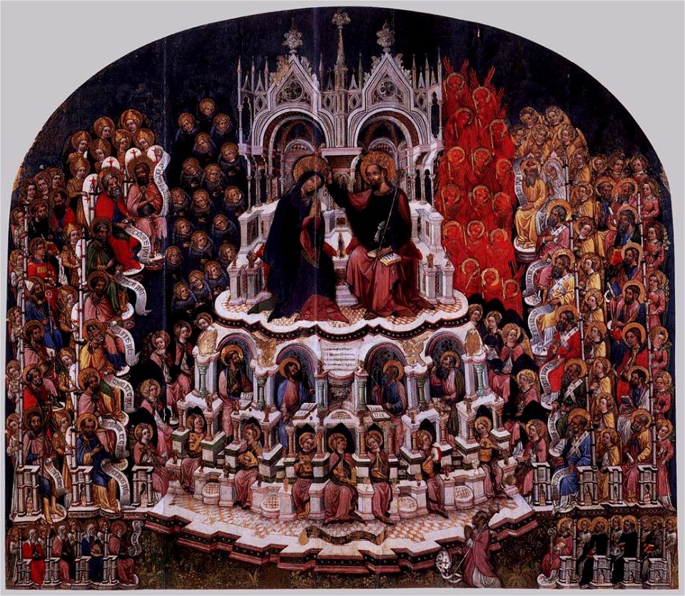 Maestro di Ceneda - Coronation of the Virgin in Paradise and Donators - Gallerie dell'Accademia Venice