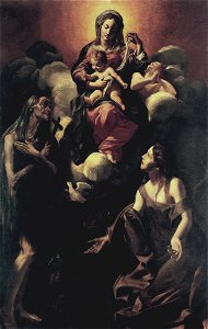 Madonna con il Bambino tra le sante Maria Egiziaca e Margherita - Lanfranco