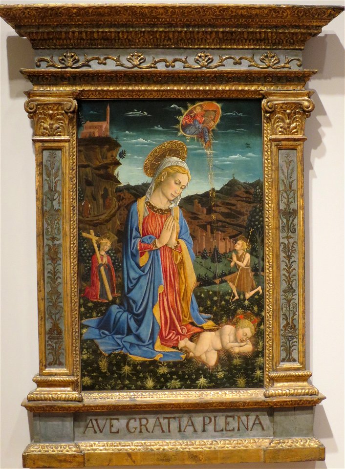Madonna Adoring the Christ Child by Giovanni Francesco da Rimini, tempera on panel, c. 1450, High Museum of Art