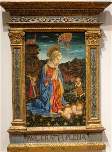 Madonna Adoring the Christ Child by Giovanni Francesco da Rimini, tempera on panel, c. 1450, High Museum of Art