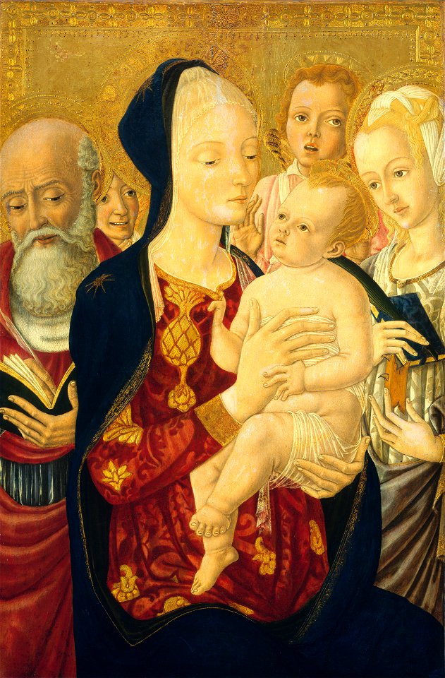 Madonna and Child with Saint Jerome, Saint Catherine of Alexandria, and Angels sc216