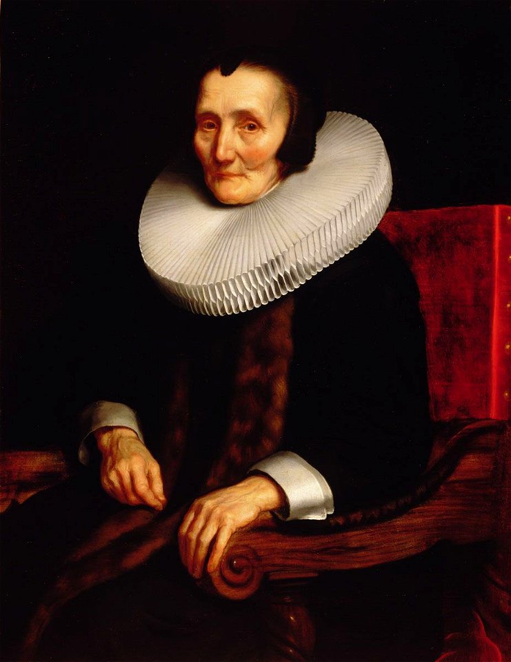 Nicolaes Maes - Portrait of Margaretha de Geer, Wife of Jacob Trip - WGA13832