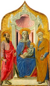 Madonna and Child Enthroned with Saint Peter and Saint Paul sc1041. Free illustration for personal and commercial use.