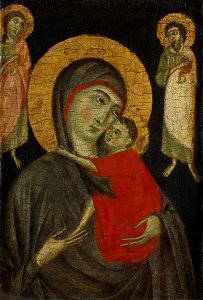 Madonna and Christ Child with Two Saints by Unknown. Free illustration for personal and commercial use.