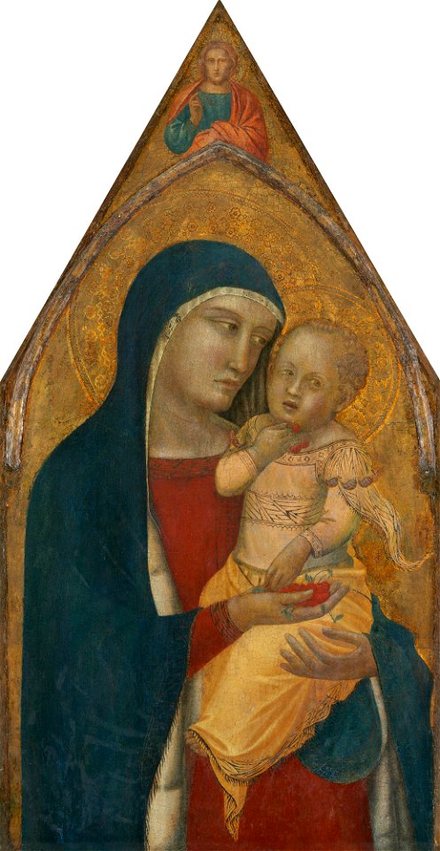 Madonna and Child, with the Blessing Christ (middle panel) A15779