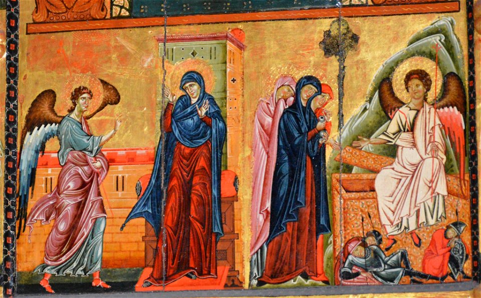 Madonna di sm. maggiore, annunciazione e pie donne al sepolcro