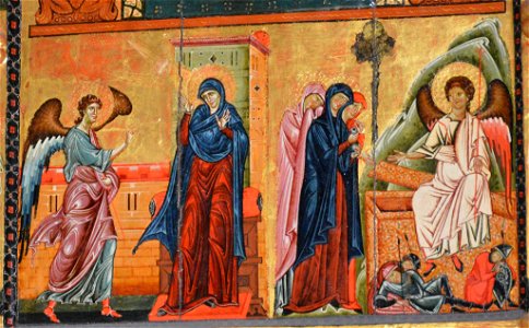 Madonna di sm. maggiore, annunciazione e pie donne al sepolcro