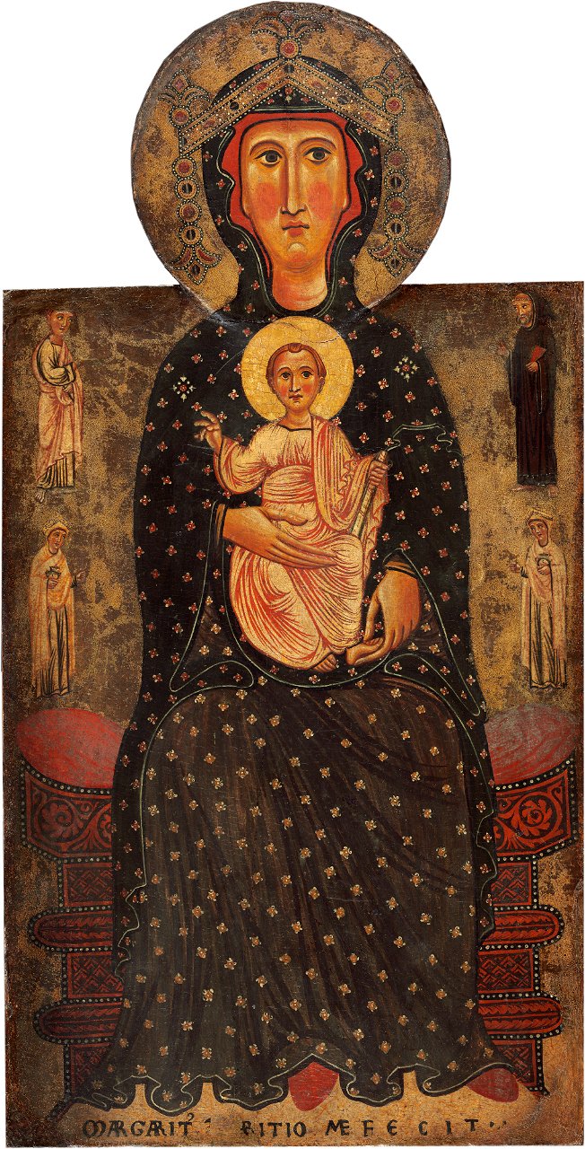 Madonna and Child Enthroned with Four Saints A17729