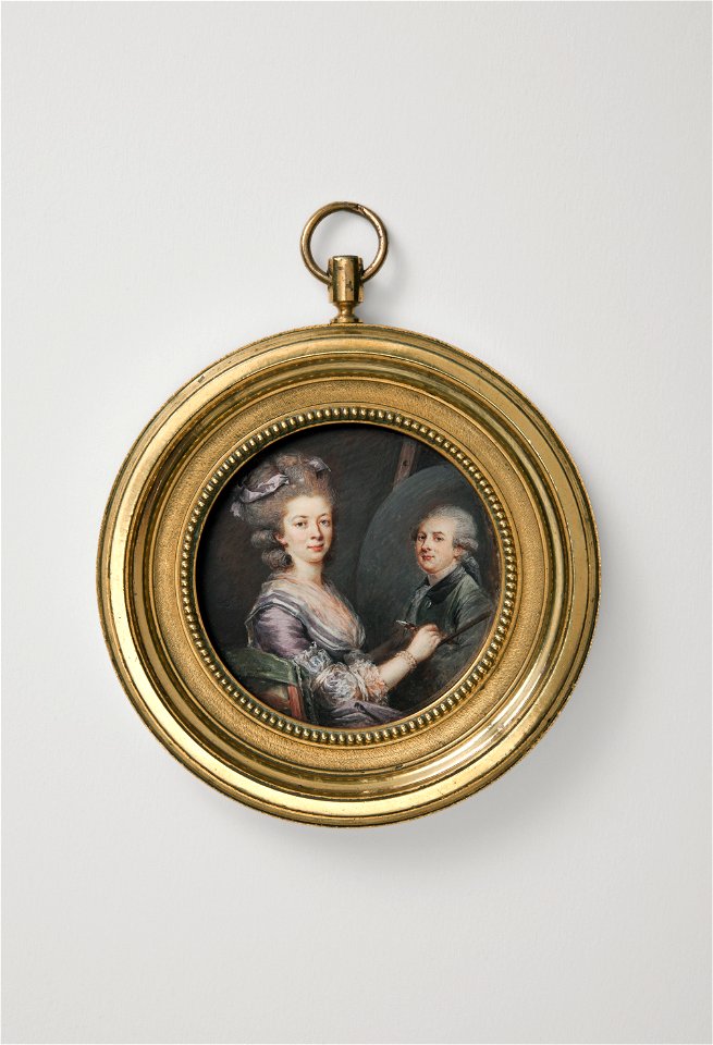 Madame Lefranc målande porträttet av sin make Charles Lefranc (Adélaïde Labille-Guiard) - Nationalmuseum - 137894