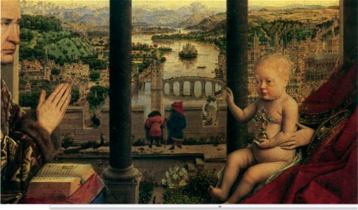 Madonna of Chancellor Rolin (detail)