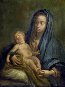 Madonna with sleeping Jesus Venetian 18th century
