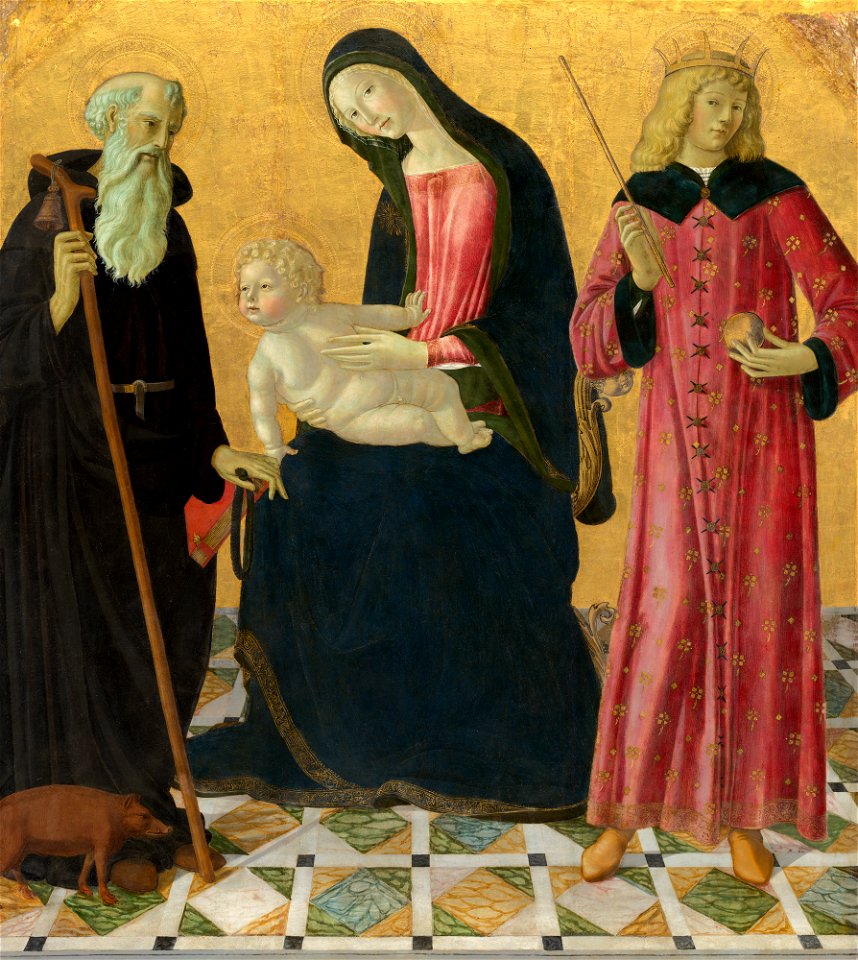 Madonna and Child with Saint Anthony Abbot and Saint Sigismund A12844