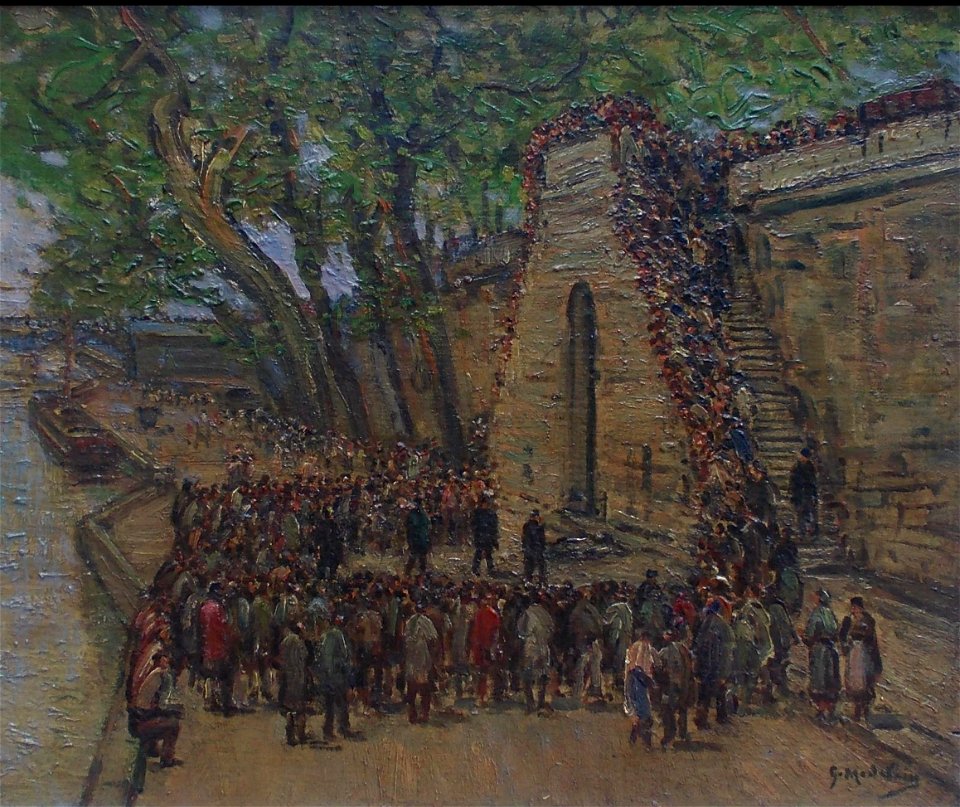 Madelain Gustave Cérémonie sur les quais de la Seine à Paris