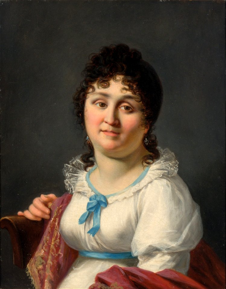 Madame Regnault with a Blue Ribbon, by Jean-Baptiste Regnault