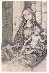 Madonna met kind en papegaai