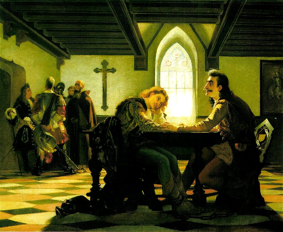 Madarász Péter Zrinyi and Ferenc Frangepán 1864 sketch
