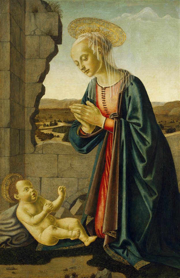 Madonna Adoring the Christ Child by Francesco Botticini