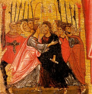 Maestro della croce 434, crocifisso di tereglio, cattura di cristo, chiesa di santa maria assunta