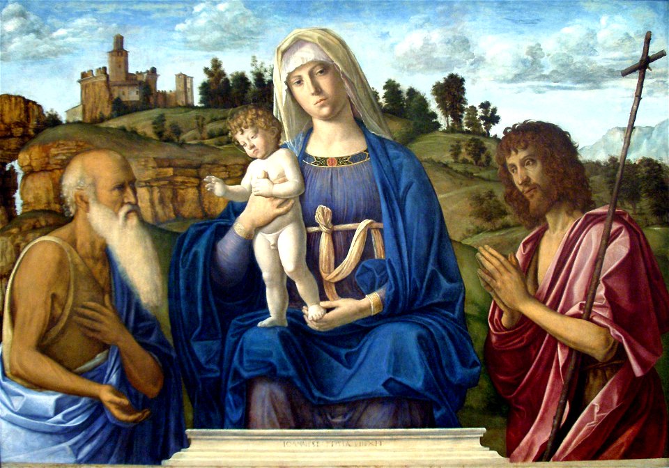 Madonna and Child with Saint Jerome and Saint John the Baptist-1500-Cima da Conegliano