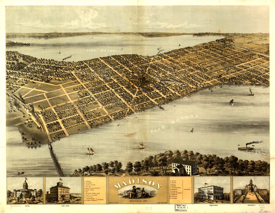 Madison, Wisconsin 1867. LOC 73694546