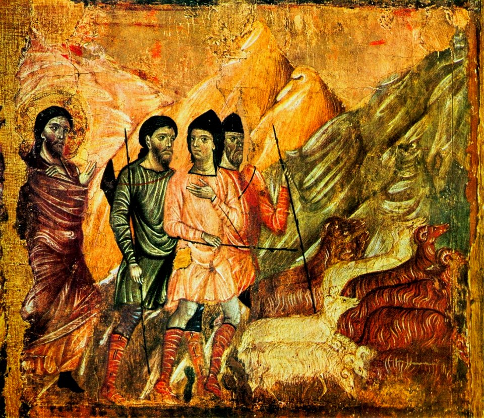 Maestro di san martino, madonna di san martino, gioacchino tra i pastori