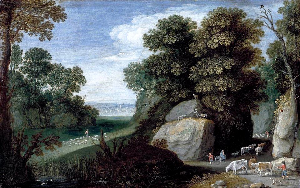 Maerten Ryckaert - Rocky Pastoral Landscape - WGA20594