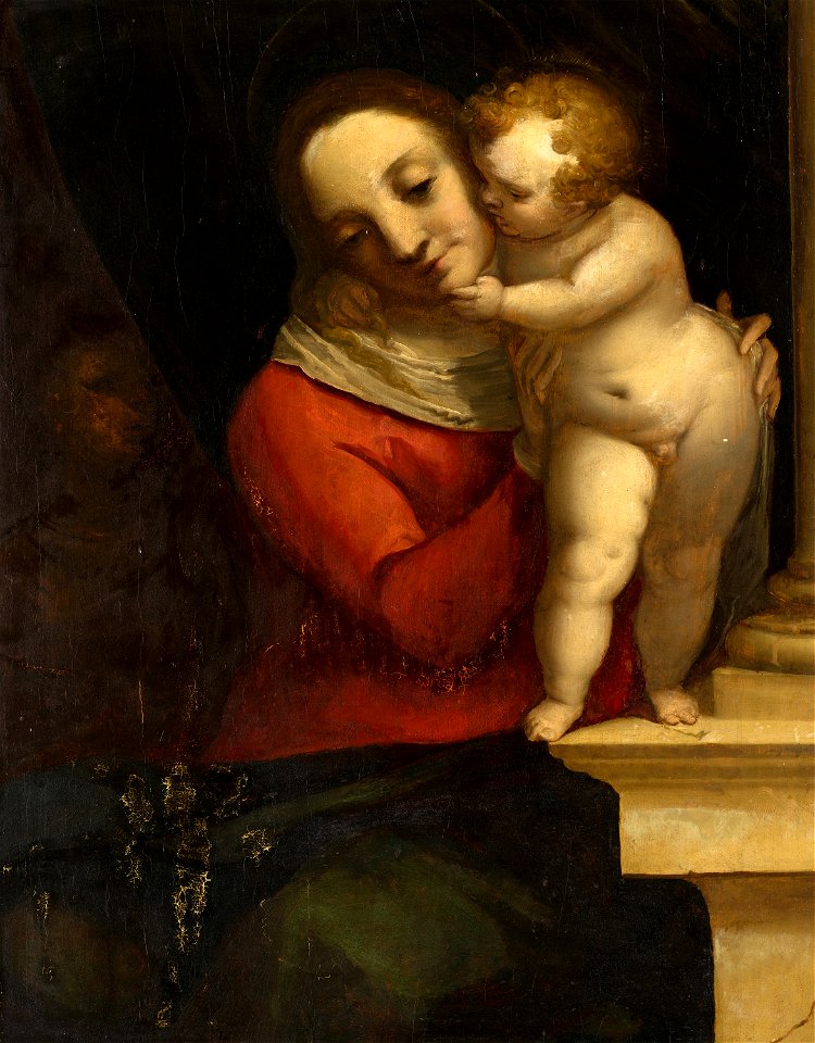 Madonna and Child, with John the Baptist by Luca Cambiaso Mauritshuis 313