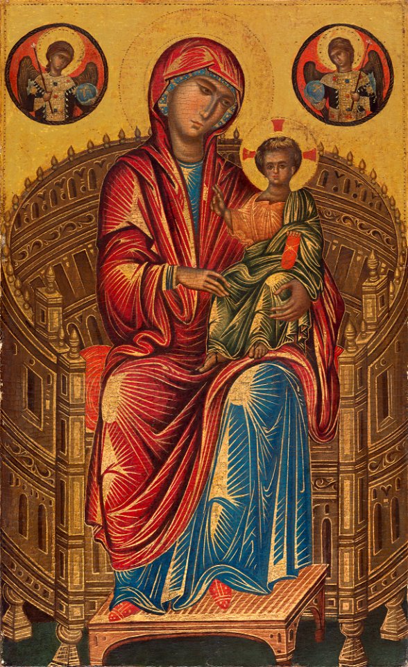 Madonna and Child on a Curved Throne A16836