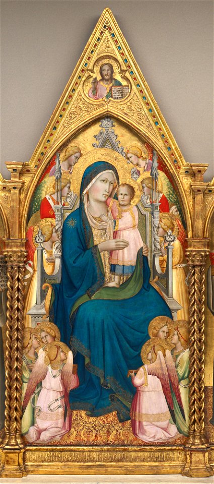 Madonna and Child Enthroned with Twelve Angels, and with the Blessing Christ (middle panel) B35302