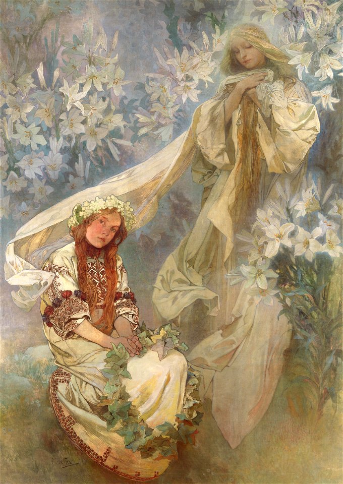 Madonna of the Lilies (1905) - Alfons Mucha