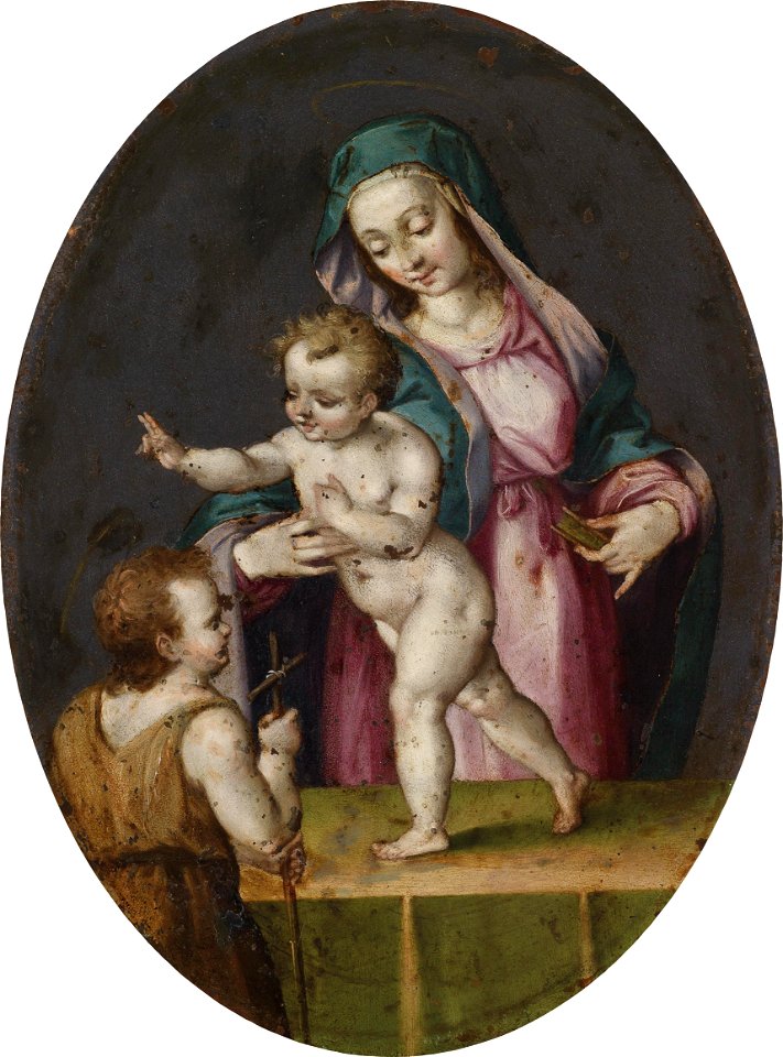 Madonna and Child with Saint John the Baptist Lombardy 17th century