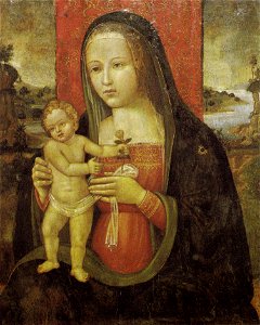 Madonna col bambino già in piazza del grano, di artista del xvi secolo, oggi nei depositi del museo bardini