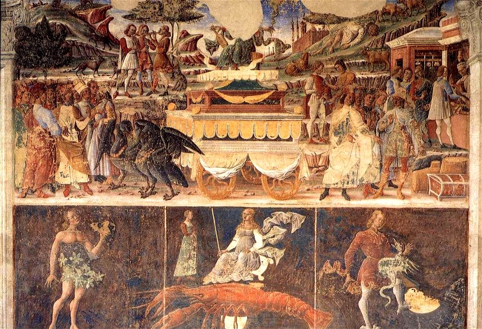 Maestro dagli occhi spalancati - Allegory of June - Triumph of Mercury (detail) - WGA23126