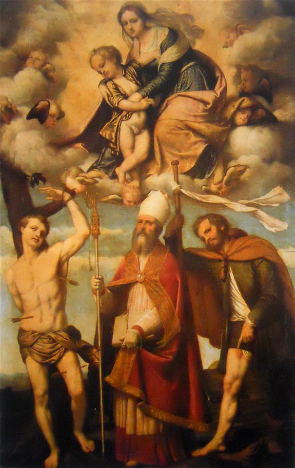 Madonna col Bambino in gloria con i santi Rocco, Zenone e Sebastiano