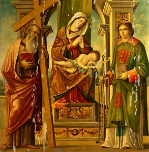 Madonna and Child with St Andrew and St Lawrence (Niccolò Rondinelli) - Nationalmuseum - 19851