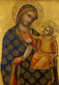 Madonna and Christ Child by Lorenzo Veneziano. Free illustration for personal and commercial use.