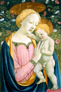 Madonna and child, domenico veneziano, washington. Free illustration for personal and commercial use.