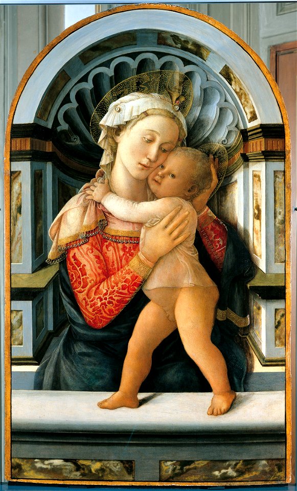 Madonna col bambino, palazzo medici riccardi, filippo lippi. Free illustration for personal and commercial use.