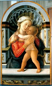 Madonna col bambino, palazzo medici riccardi, filippo lippi. Free illustration for personal and commercial use.