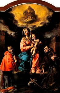 Madonna con Bambino e santi - Tanzio da Varallo. Free illustration for personal and commercial use.