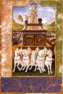 Maestro del senofonte hamilton, trionfo di re ferdinando d'aragona, berlino kupferstichkabinett, senofonte, ciropedia, inv. 78c 24 f 1v