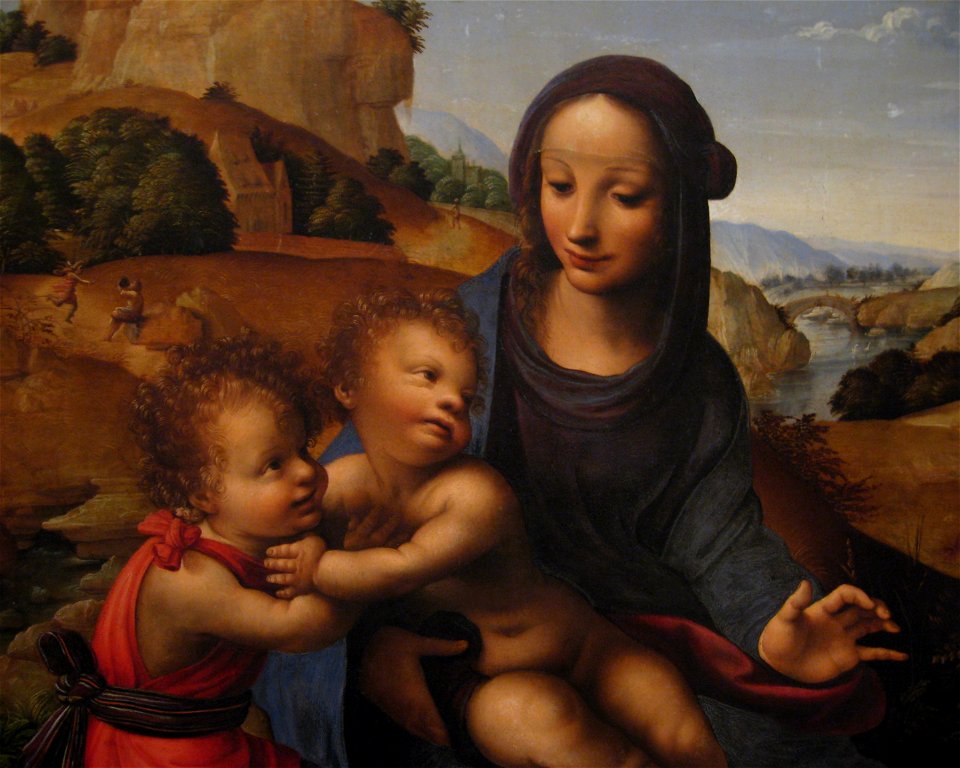 Madonna with Child and Infant John by Almedina 1505