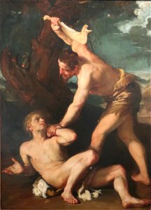 Italian School - Cain Killing Abel, mid-17th century, (Gaetano Gandolfi, 1734-1802)
