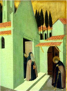Maestro dell'osservanza, sant'antonio abbandona il suo monastero