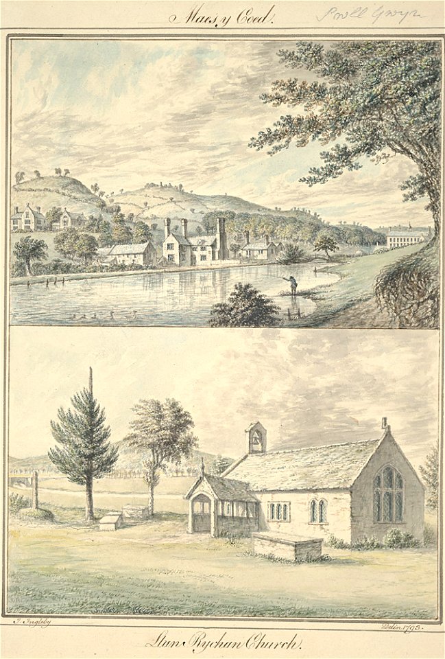 Maes y Coed ; Llan Bychan Church, 1793