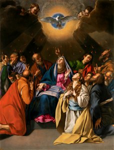 Maino Pentecostés, 1620-1625. Museo del Prado. Free illustration for personal and commercial use.