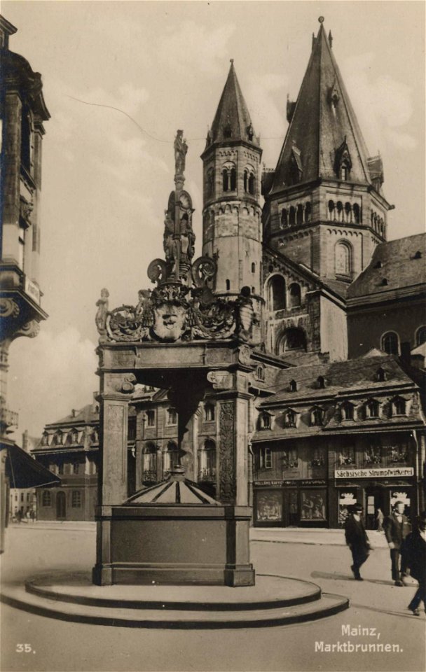 Mainz, Rheinland-Pfalz - Marktbrunnen (Zeno Ansichtskarten)