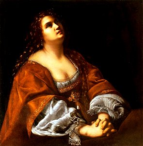 Magdalene by Artemisia Gentileschi ca. 1630. Free illustration for personal and commercial use.